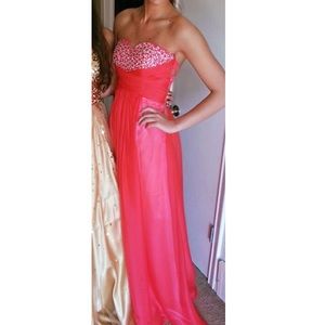 Coral/Pink Prom Dress